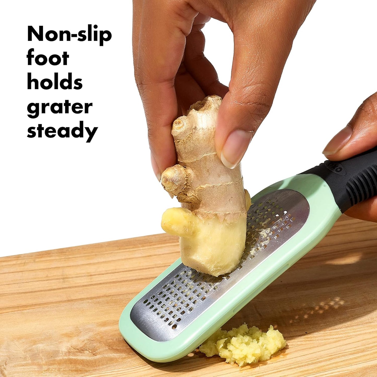 OXO Good Grips Etched Coarse Grater with Handle, Orange | Coarse Kitchen Grater, Sharp Etched Teeth, Non-Slip Handle, Hard Cheese, Vegetables, Chocolate, Easy Grip