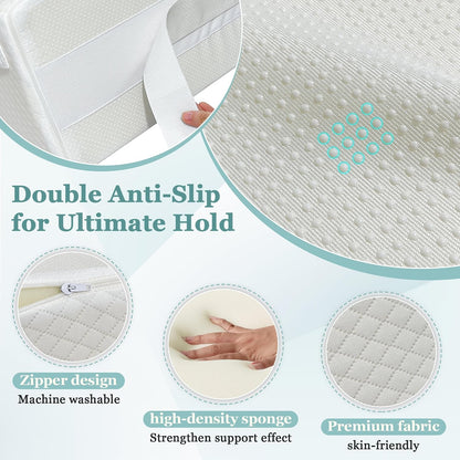 Blanket Lifter for Feet in Bed, Foot Bed Cradle Post Surgery, Sheet Elevation Wedge Foot Tent, Blanket Support Holder Foam Block, Toes Pain Knee Gypsum Legs Recovery Supplies(Heighten, Widen)