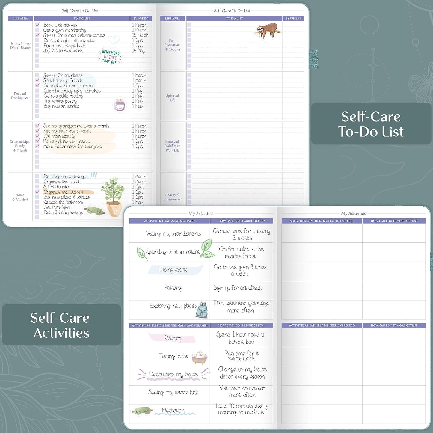 Legend Self-Care Journal – Guided Daily Reflection Journal to Support Mental & Physical Health – Daily Mood, Meditation & Personal Development Notebook – 7.1x10.5”, Lasts 3 Months (Turquoise)