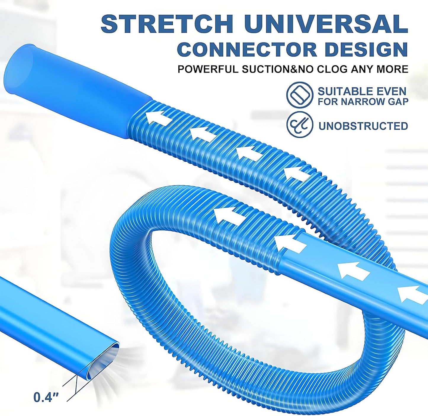 Upgraded Dryer Vent Cleaner: Universal Vacuum Hose Attachment Fits All Vacuums Cleaner, Deep Cleaning Tools for Clogged Ducts & Lint Removal