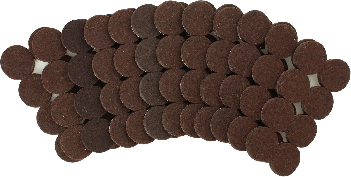 8725 Heavy Duty Self Adhesive Furniture Felt Pads 1-Inch Round Oatmeal 96-Piece Value Pack in Resealable Bag