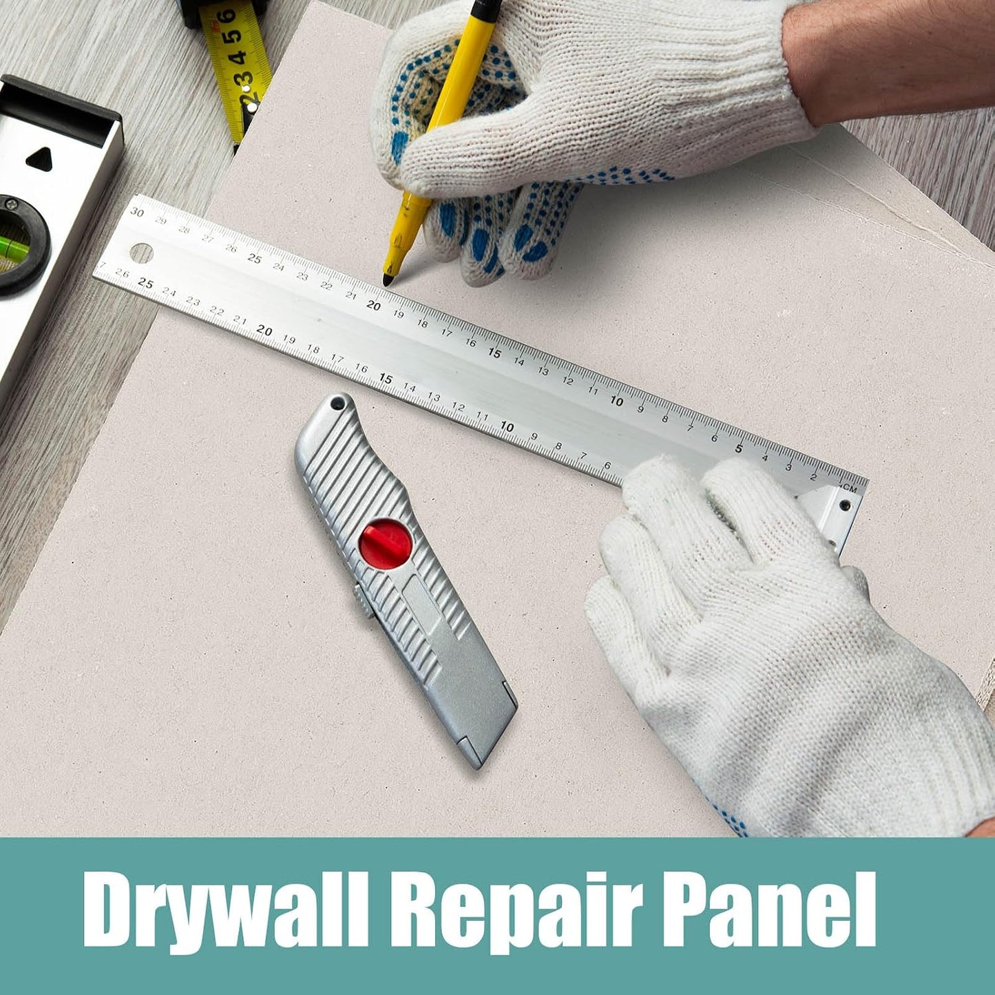 Drywall Repair Panel Drywall Patch Panel for Wall Repair(4 Pieces,12" x 12" x 1/2")