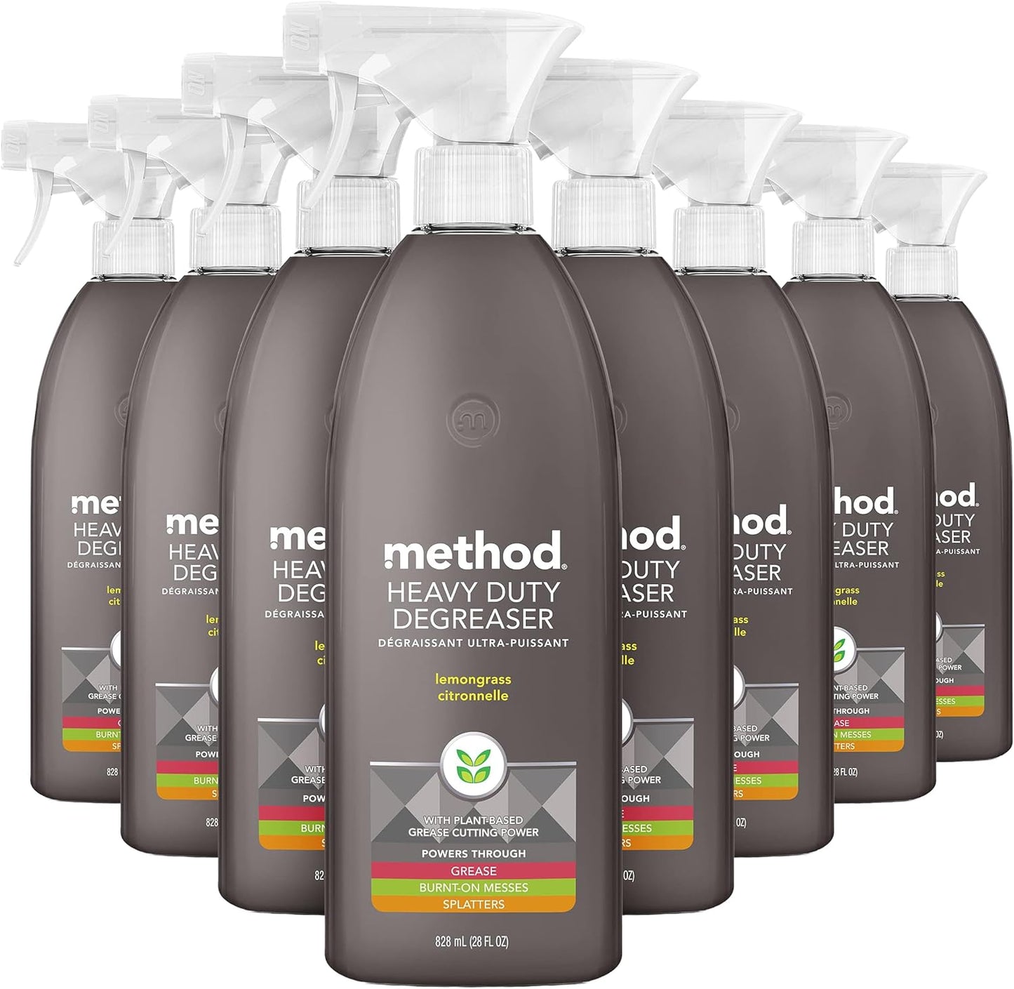 method Heavy Duty Degreaser, Lemongrass Scent, 28 fl oz | Cuts through Grease, Oil, Burnt-On Messes and Stubborn Splatters, For Use on Stove Tops, Range Hoods, Microwaves, and More