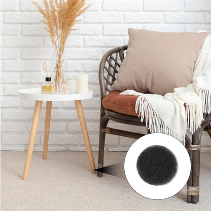 TIESOME 624Pcs Small Felt Pads for Coasters Bottom Dots, Black Felt Pads | 0.39'' Self Adhesive Round Felt Pads Cabinet Door Bumpers Cushion Dots Furniture Pads Floor Protectors for Chair Legs Floors