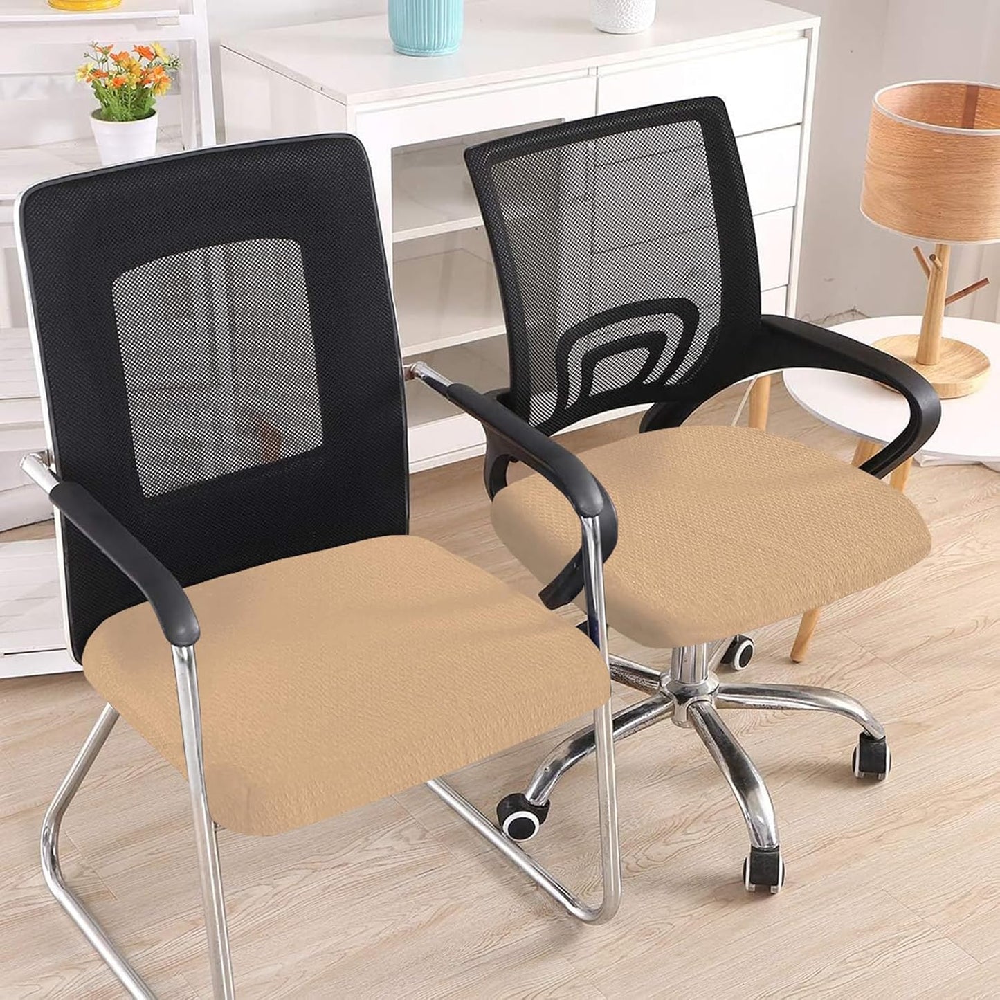 Smiry Office Computer Chair Armrest Covers, 2PCs Anti-dust Arm Rest Pad | Removable Washable Desk Chair Arm Pad Covers, Grey