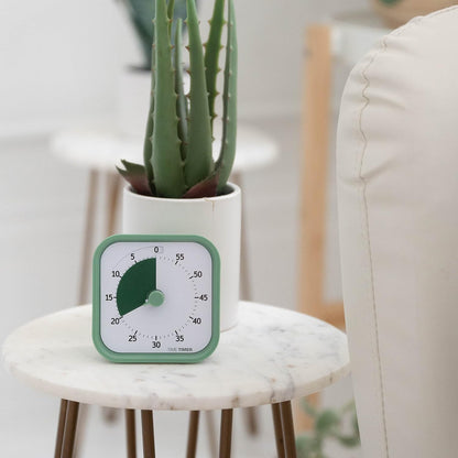 TIME TIMER Home MOD – 60-Minute Visual Timer Home Edition, Silent Operation Study Tool for Kids Desk, Homeschool Supplies, Office & Meetings (Fern Green)