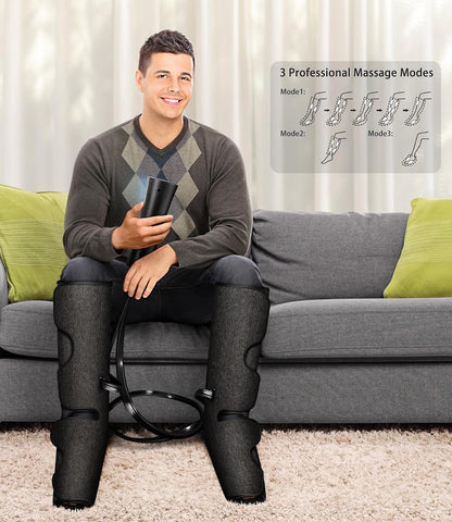 UMARMUNG Air Compression Leg Massager with Heat, Gifts for Men, Dad, Husband, Women, Mom, Wife, Her, Presents for Christmas, Mothers Day, Birthday, Valentine's Day, Works for Foot, Calf, Knee, Thighs