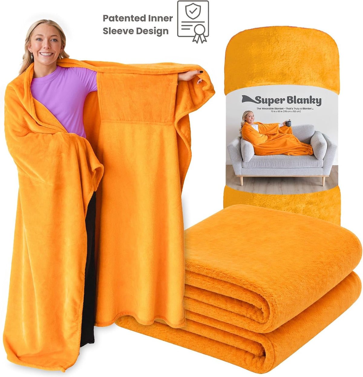 Super Blanky Wearable Blankets for Women & Men, Dorm Room Essentials, Gift for Her, Gifts for Women, Wife Birthday Gift Ideas