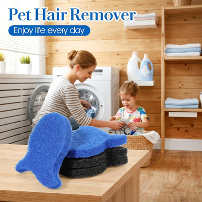 4 Pcs Pet Hair Remover for Laundry, Reusable Dog Cat Hair Catcher | Hair Catcher for Washer and Dryer, Effectively Removes Pet Fur Lint Dander from Clothes Bedding Eco-Friendly