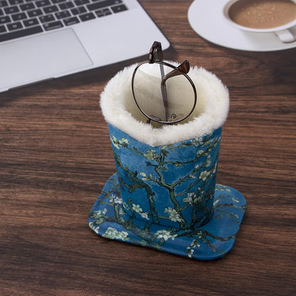 Plush Fluffy Lined Anti-scratch Eyeglasses Holder Protective Glasses Stand Case