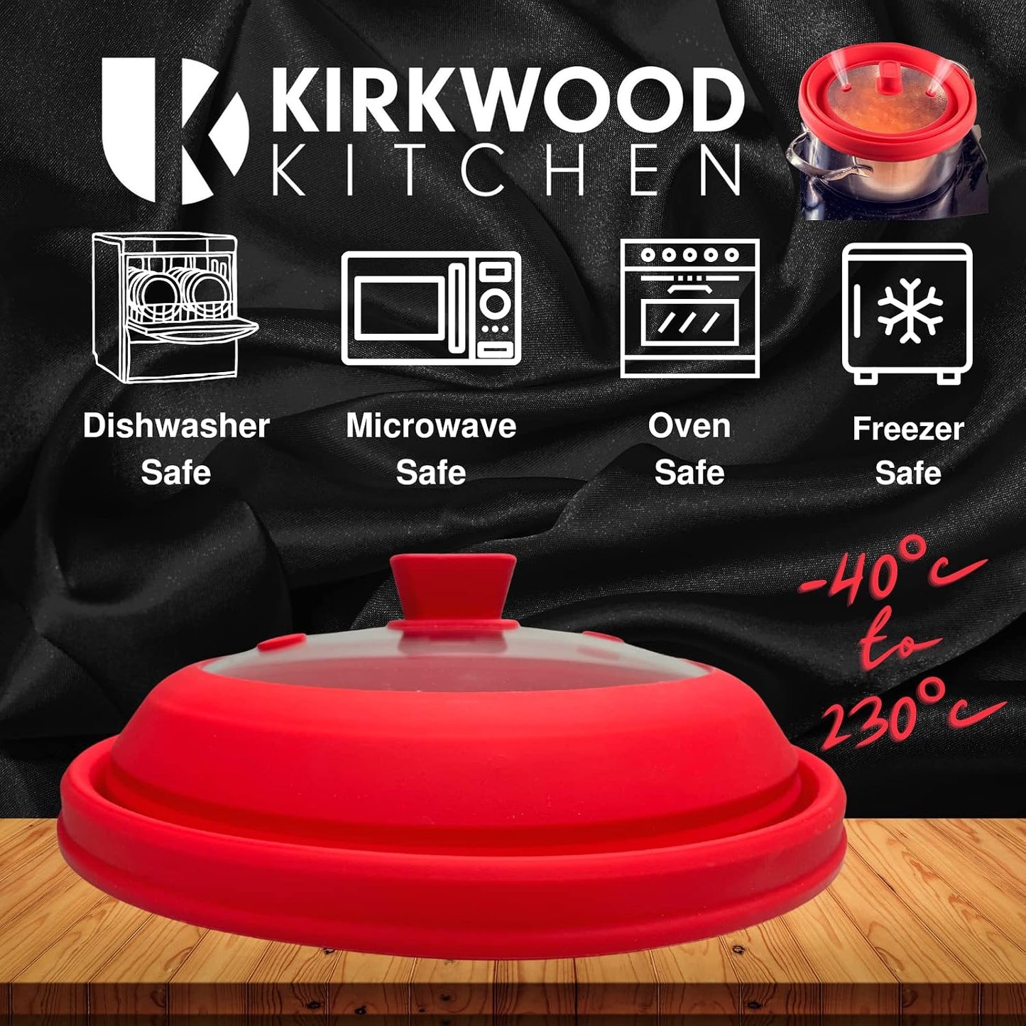 Vented Glass Microwave Plate Cover for Food, Collapsible Microwave Splatter Guard, Silicone Splatter Cover, Foldable Microwave Lid