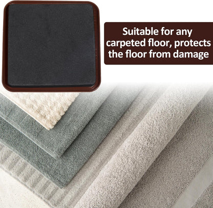 Reusable Heavy Duty Furniture-Sliders 4.7 Inch Furniture Sliders Square Felt Furniture Slider for Carpeted Floors Safeguard Carpeted Floors Hardwood Floor (4 PCS)