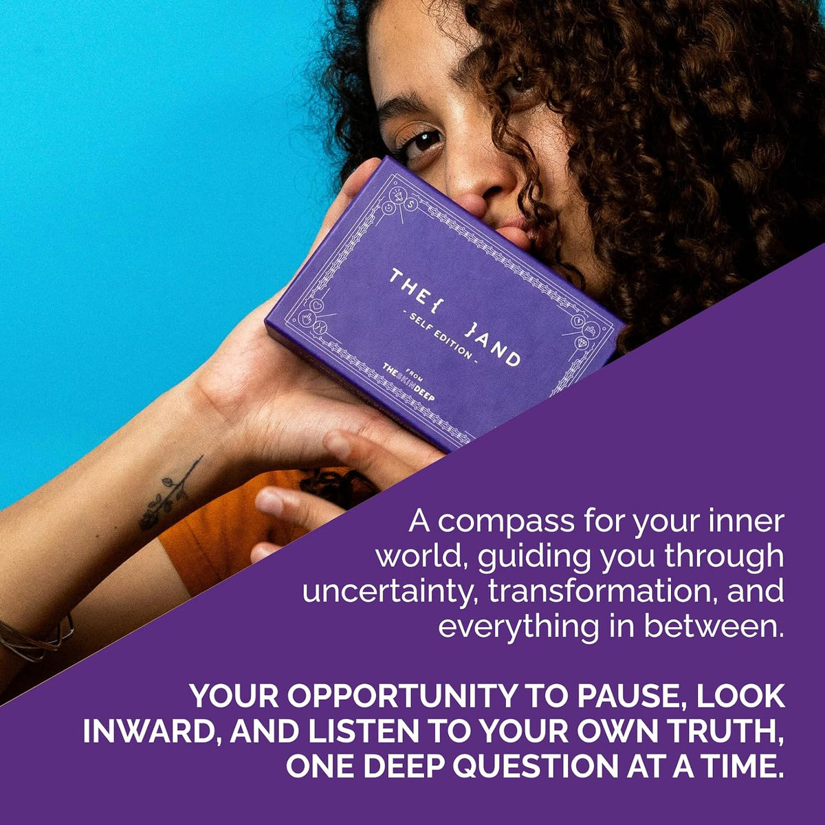 {THE AND} Self Love Edition - 199 Self Reflection Cards to Improve Self Awareness - Self Care Question Card Deck to Prompt Mindfulness & Meditation - Explore Identity for Women & Men By The Skin Deep