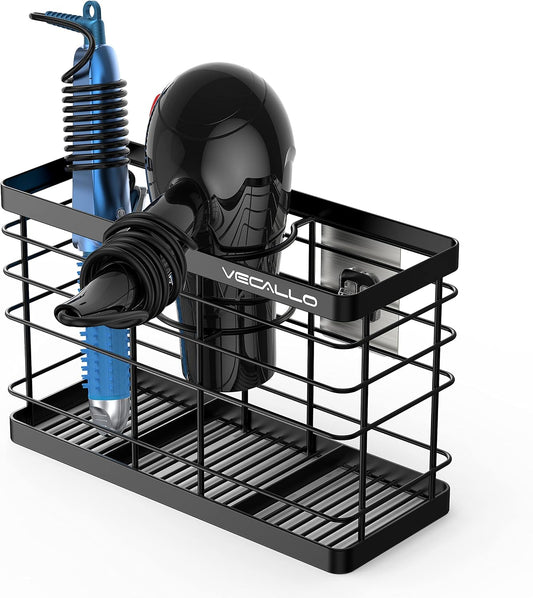Hair dryer holder cabinet door - Hair tool organizer wall mount | Cabinet Door Bathroom Organizer Hair Care & Styling Tools Storage Basket for Hair Dryer, Curling Irons, Hair Straighteners