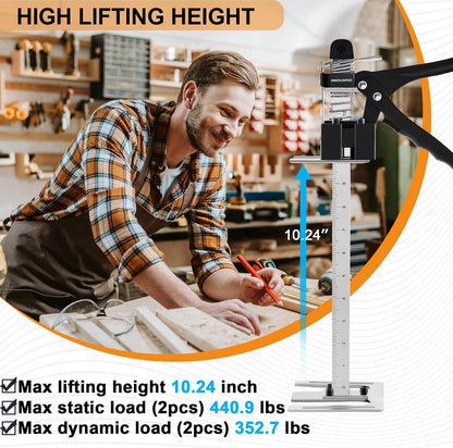 15.75-inch Furniture Jack 2-Pack | Construction, Appliance, Hand, Cabinet, Labor Saving Arm, Door Lifter Tool