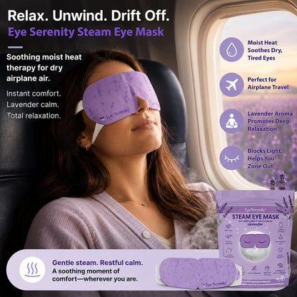 Eye Serenity Steam Eye Mask, Heated Eye Mask Fast Relief for Stye Unscented