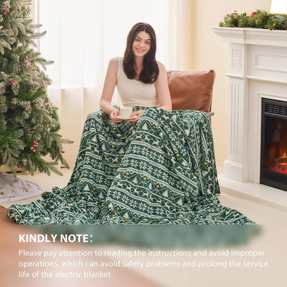Homemate Heated Blanket Electric Throw - 50“x60“ Heating Blanket with 10 Fast Heat Levels 8 Hours Auto Off Soft Cozy Flannel Over-Heated Protection ETL Certification Keep Warming in Home | Throw with 10 Fast Heat Levels 8 Hours Auto Off Over-Heated