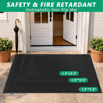 WochiTV Non Slip Drainage Mats PVC Pool Floor Mat 0.23'' Thick Outdoor Indoor Parking Space Mat for Bathroom Garage Basement Backyard Commercial Kitchen 3x16.6Ft