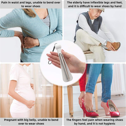 Fanwer Shoe Horn 36.2“Shoe Horn Long Handle Foldable Shoe Horn Travel for Seniors Pregnant Back Pain