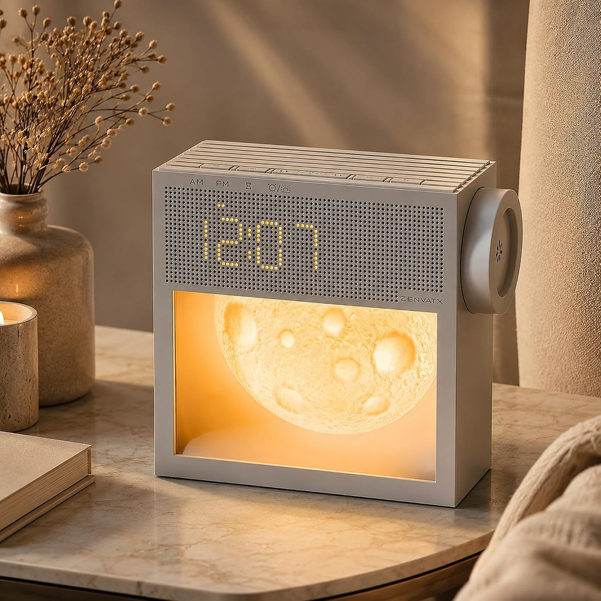 Rechargeable Sunrise Alarm Clock with Sound Machine and Night Light