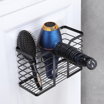 YIGII Hair Dryer Holder, 3 in 1 Hair Tools Organizer Blow Dryer Holder Adjustable Height Cabinet Door/Wall Mounted Bathroom Organizer and Storage for Hair Dryer, Flat Irons, Curing Wands