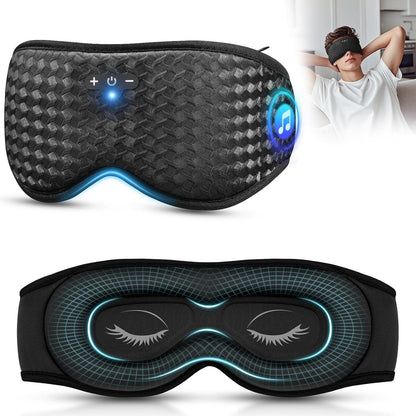3D Sleep Mask with Bluetooth Headphones, Sleeping Headphones for Side Sleepers, Zero Eye Pressure, Adjustable Sleep Eye Mask, Ultra-Thin Stereo Speakers Perfect for Sleeping-Peacock Blue