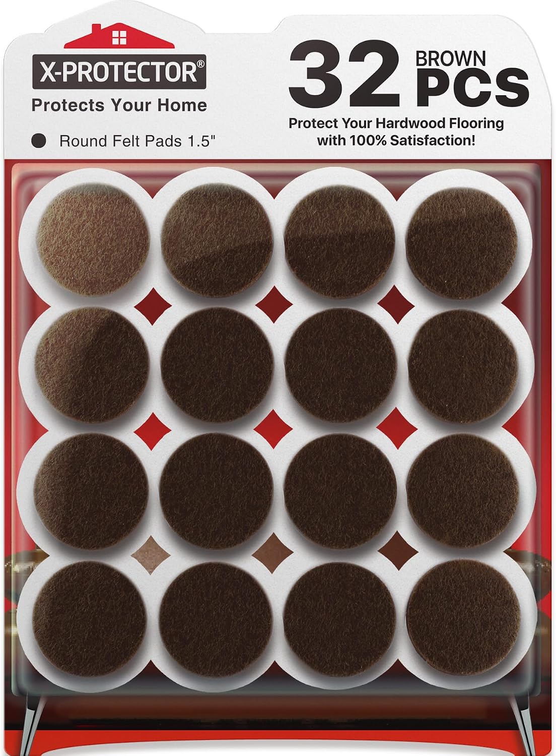X-Protector Felt Furniture Pads - 20 PCS 6 x 1/2" - Premium Felt Strips | with Adhesive Backing - Rectangular Furniture Pads for Hardwood Floors - Cut Furniture Felt Pads to Size You Need! (Beige)
