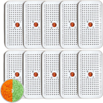Wisesorb 500g 2pcs Rechargeable Car Dehumidifier Moisture Absorbers Bags, Reusable Desiccant Color Indicating Silica Gel Packets, Microwave Reactivated Visible Desiccant Packs for Car Closet Basement