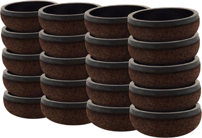 Super Sliders Secure Grip Formed Felt Movers for Furniture to Protect Hard Surfaces, 1.5", Walnut Brown (4 Pack)