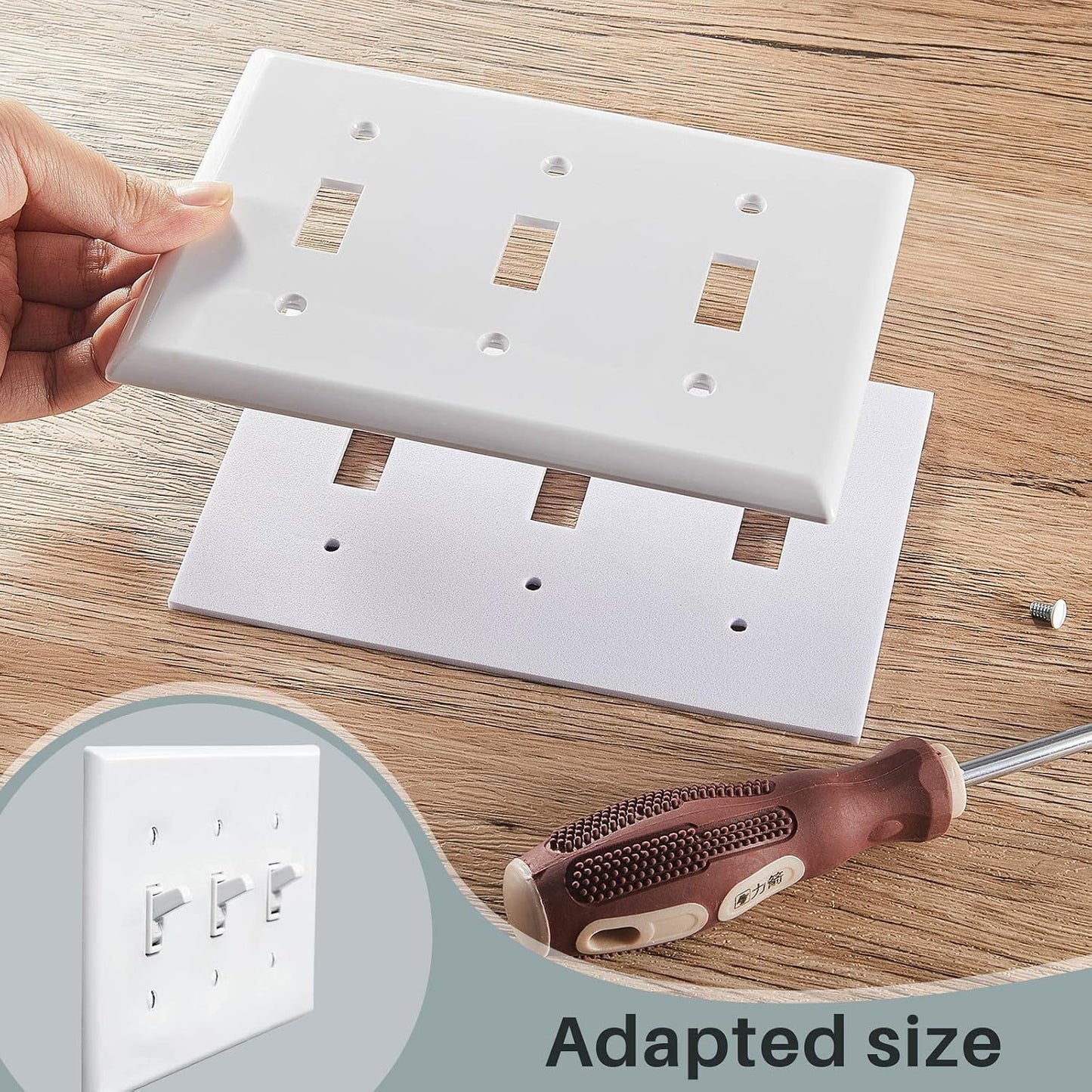 30 Pieces Wall Plate Insulation Gasket Wall Gasket Replacement Outlet Insulation Pads White Weatherproof Insulating Foam Switch Sealer for Outlets One Double Triple Gang Switches