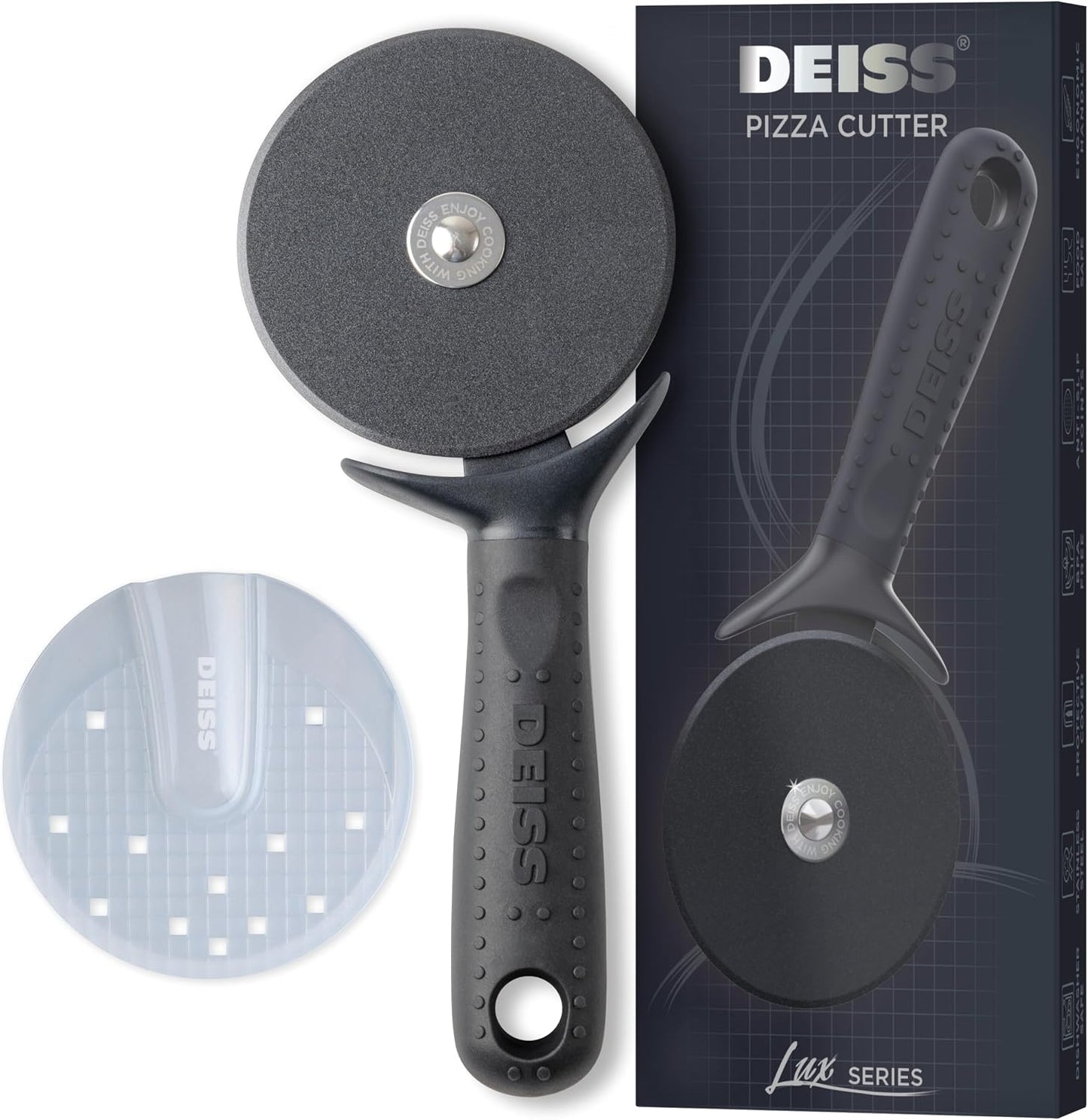 Deiss Lux Heavy Duty Pizza Cutter With Wheel Slicer and Deiss PRO Swivel Vegetable Peeler