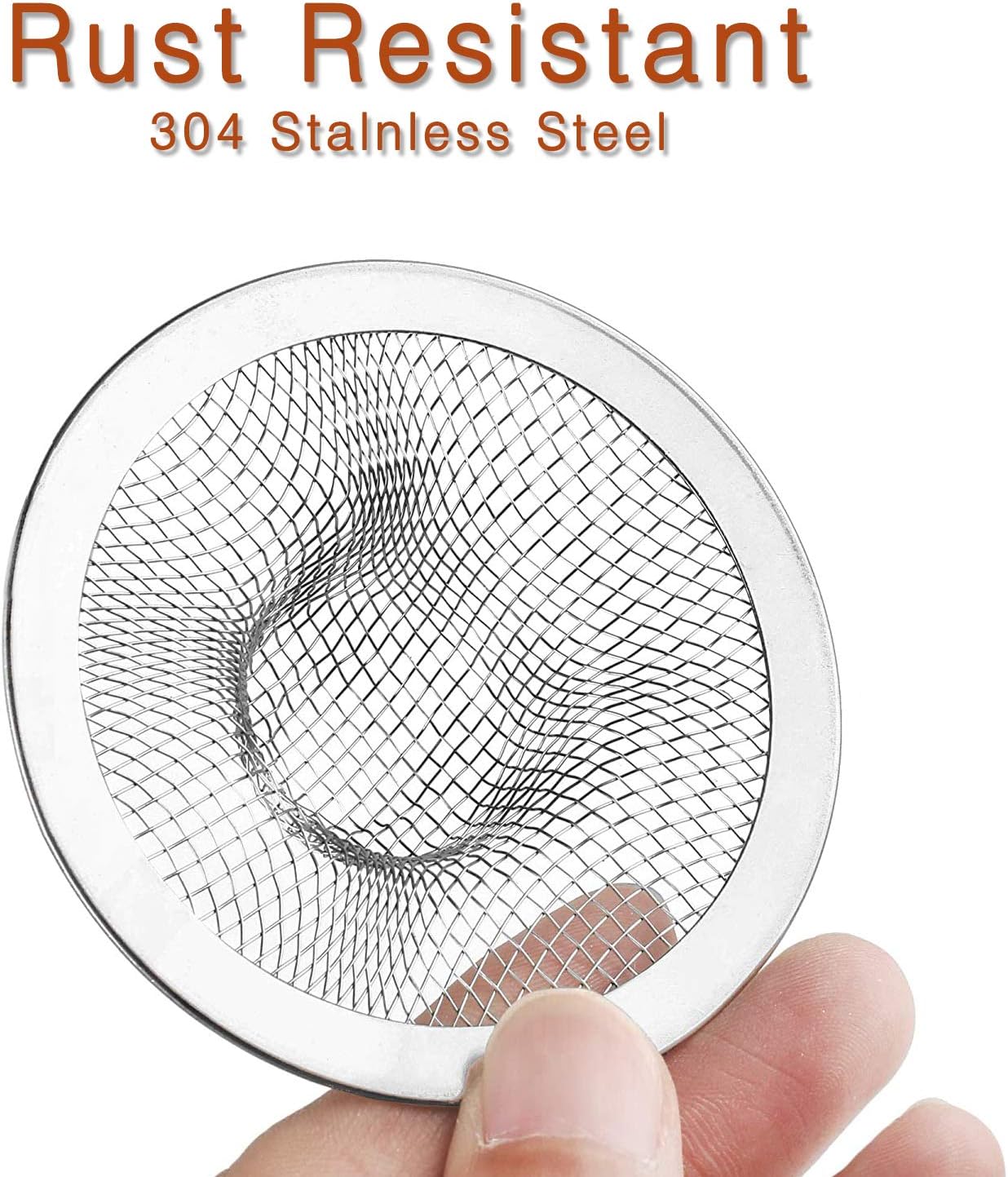 2pcs Heavy Duty Stainless Steel Slop Basket Filter Trap, 2.75" Top / 1" Mesh Metal Sink Strainer Shower Drain Hair Catcher for Kitchen Bathroom Bathtub Wash Basin Floor Balcony Drain Hole, Utility