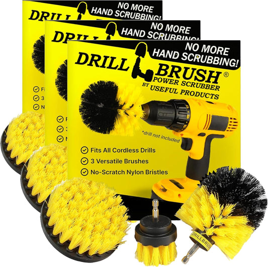 Cordless Power Spin Scrubber Drill Attachment - Electric Dish Scrubber Spin | Medium Drill Brush Attachments for Cleaning Tile, Grout, Dishes, Pots, Pans, Air Fryers, Fish Tanks, Boat Seats & Boat Hulls