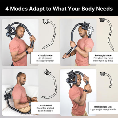 BackBadger Flex Massage Gun Holder Adjustable Ergonomic Extension Handle