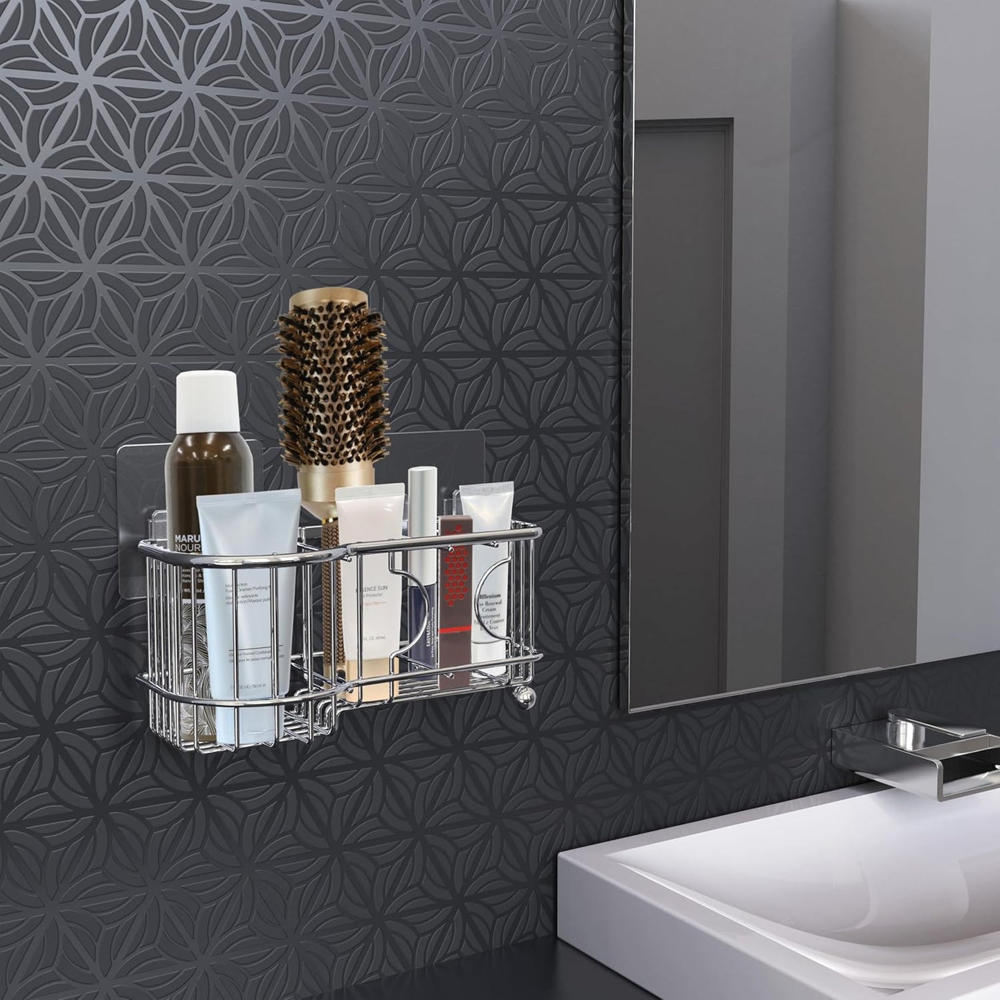 Simple Houseware Multi-Functional 6 Slots Toothbrush Holder, Bronze
