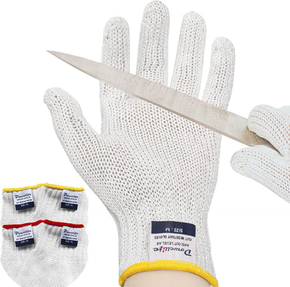Dowellife Cut Resistant Gloves A9 Maximum Protection - Food Grade Kitchen & Chef Gloves for Food Prep, Knife Cutting, Mandoline Slicing, Butcher, Oyster Shucking, Fish Handling (Medium)