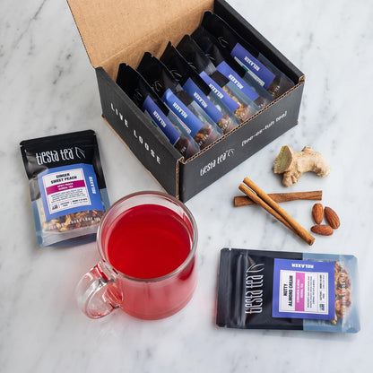 Tiesta Tea - Top 8 Favorites Sampler Set, Loose Leaf, Up to 80 Cups | High to No Caffeine, Hot & Iced, Tea Variety Pack with Green, Herbal, & Black, 8 Sample Pouches