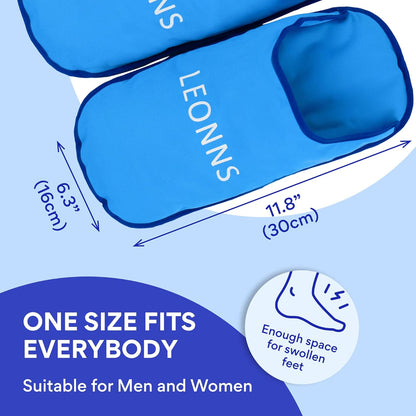 Gel Ice Pack Slippers for Foot Pain, Provides Hot and Cold Therapy, Blue