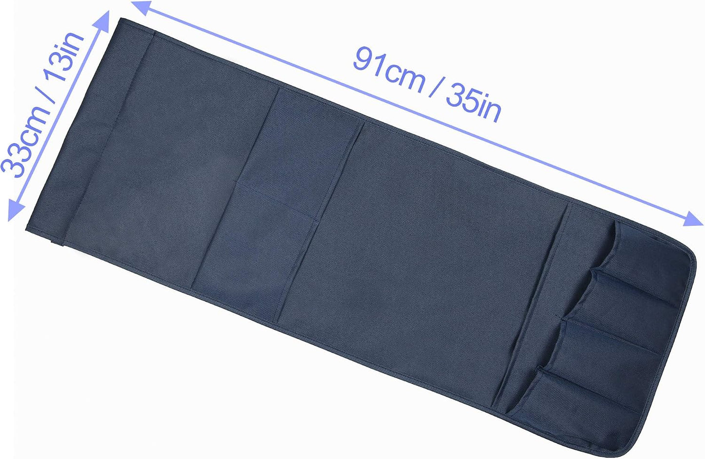 5 Pockets Remote Control Holder, Magazine Rack, Space Saver Organizer, Draped Over Sofa, Couch, Recliner Armrest
