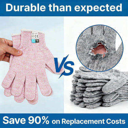 A5 Cut Resistant Gloves, Level 5 Protection, Safety Work Gloves for Kitchen Cutting, Oyster Shucking, Wood Carving, Meat Cutting, Fish Handling, Pink, XL