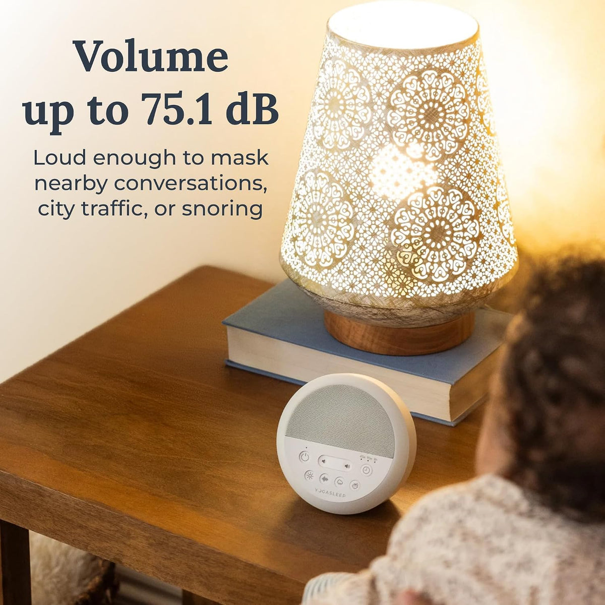 Yogasleep Nod White Noise Sound Machine, With Soft Night Light & Sleep Timer, 20 Sound Options Including Lullabies, Nature & Pink Noise, Sleep Aid For Baby & Adults, Noise Canceling For Office Privacy