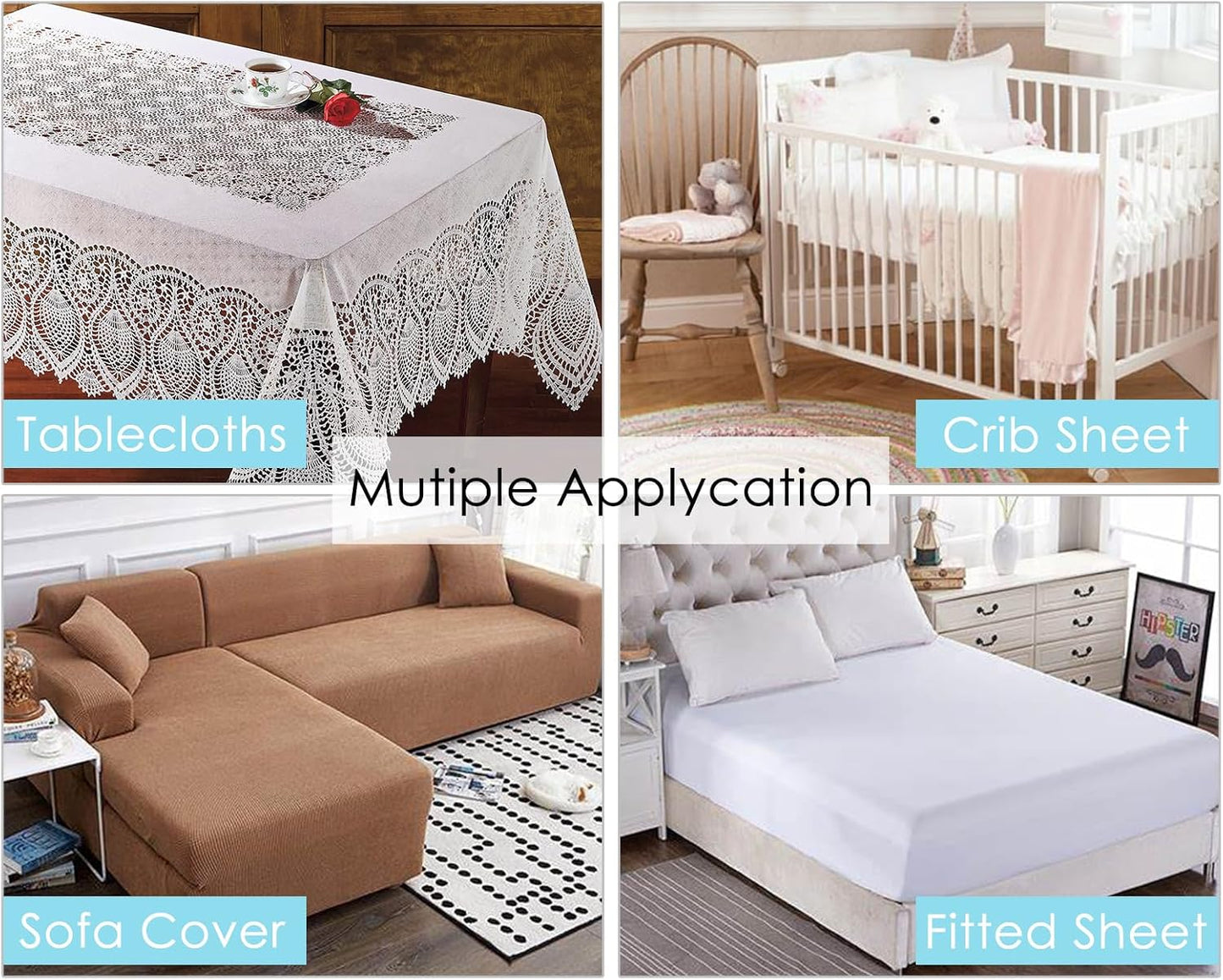 DS. DISTINCTIVE STYLE Sheet Straps 2 Pieces Mattress Sheet Holder Straps for Queen/King Size Bed Suspenders Twin XL Adjustable Elastic Bands and Corner Clips