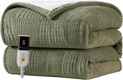 Texciting Heated Blanket 50"X60",Soft Electric Blanket,ETL Certified,Grey