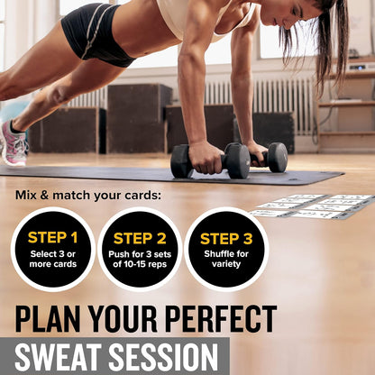 NewMe Fitness Stretching Workout Cards, Fitness Deck for Women and Men