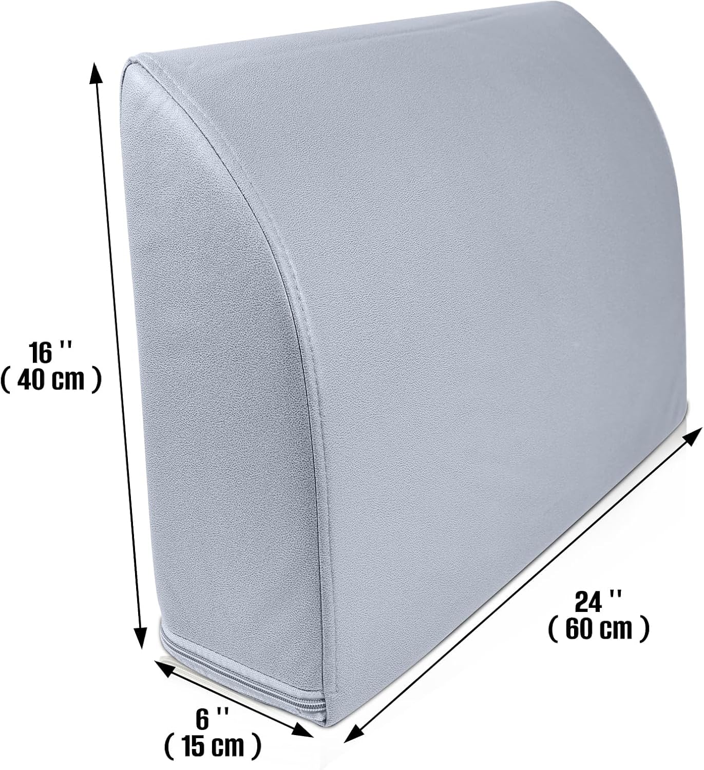 2PCS Sofa Couch Back Cushions, Backrest Support Pillow for Elderly,Extra Large Thick Lumbar Support Pillow for Home (6x24x13.2 in, Linen, Medium Grey)