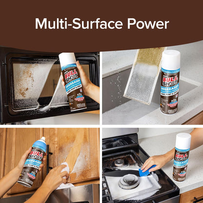 Bull Shot Degreaser Pro, Heavy-Duty Foaming Grime Remover, Residue-Free