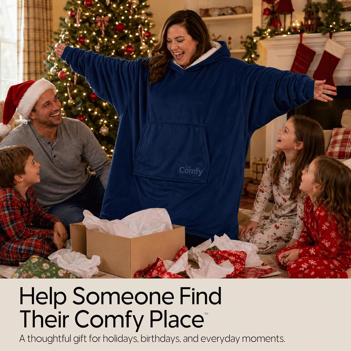 THE COMFY Original | Shark Tank | Patented | Sherpa Wearable Blanket Hoodie