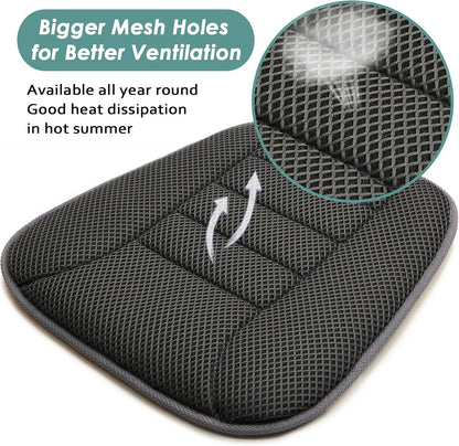 AEROiVi Car Seat Cushion Breathable Mesh Non-Slip Comfort Seat Truck Office | Car Seat pad for Driving 3D Air Mesh Car Seat Protector Works with Truck SUV and Office Chair Home Quick Drying Washable
