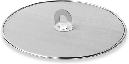 Homestia Splatter Screen for Frying Pan, 10 Inch Grease Splatter Guard | 304 Stainless Steel Ultra Fine Mesh Lids, Splatter Screen for Cooking, Rust-Free - No Oil Mess, No Burns, with Fold Flat Knob