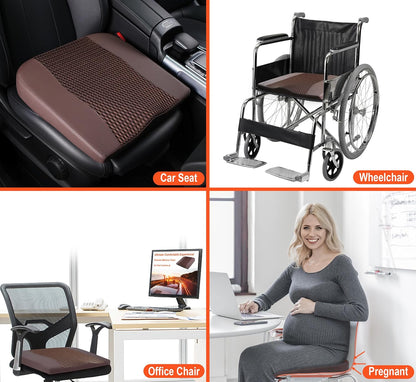Lofty Aim Car Seat Cushion, Memory Foam Car Seat Cushions for Long Driving | Comfy Car Seat Pillow for Pain Relief, Driver Seat Cushion Adds Height, Butt Cushion for Car, Truck, Office Chair, Black
